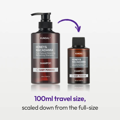 KUNDAL Honey & Macadamia Travel Kit with Pouch - White Musk