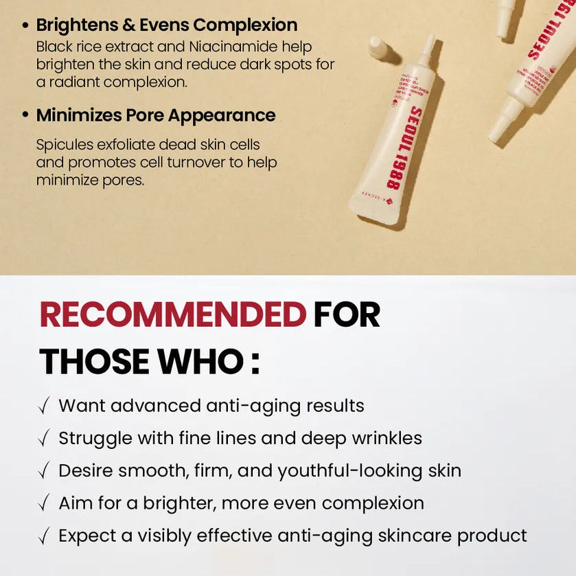 KSECRET SEOUL 1988 Advanced Shot Retinal Liposome 12% + Black Rice