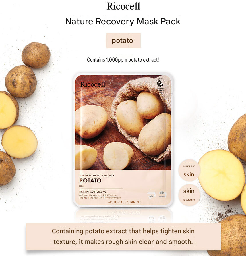 Ricocell Nature Recovery Sheet Mask - 10 Types