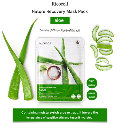 Ricocell Nature Recovery Sheet Mask - 10 Types