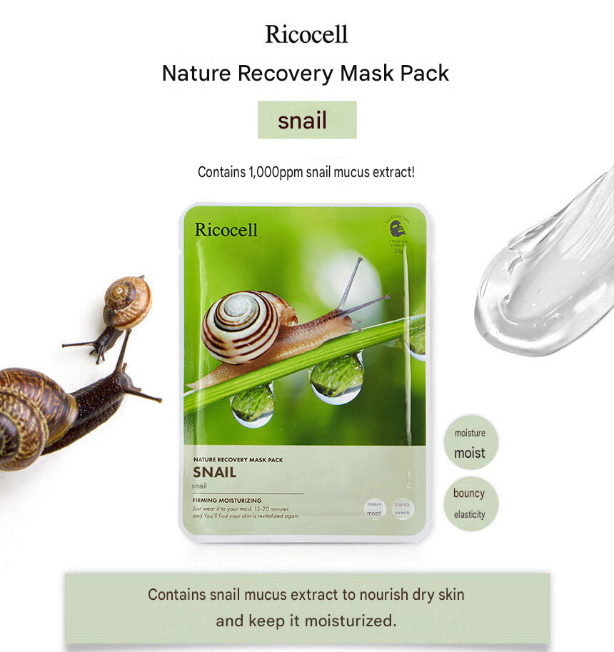 Ricocell Nature Recovery Sheet Mask - 10 Types