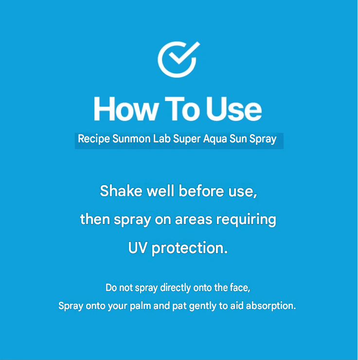 Recipe Sunmon Lab Super Aqua Sun Spray SPF50+ PA++++