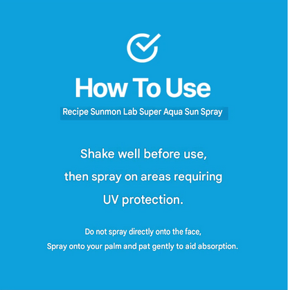 Recipe Sunmon Lab Super Aqua Sun Spray SPF50+ PA++++