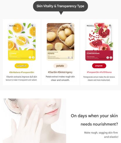 Ricocell Nature Recovery Sheet Mask - 10 Types