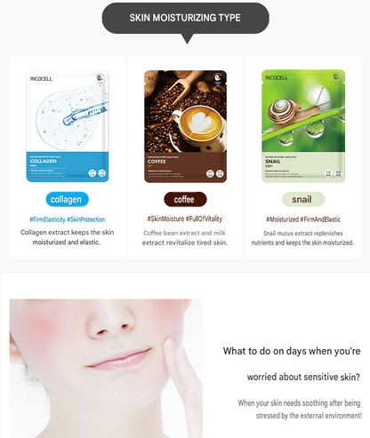 Ricocell Nature Recovery Sheet Mask - 10 Types
